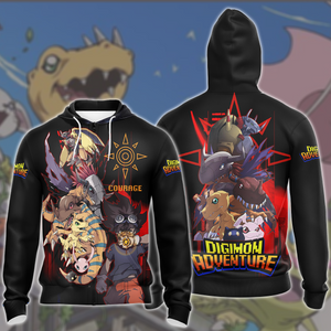 Digimon Video Game All Over Printed T-shirt Tank Top Zip Hoodie Pullover Hoodie Hawaiian Shirt Beach Shorts Joggers Zip Hoodie S 