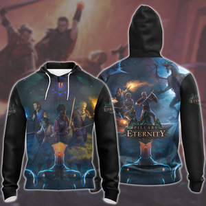 Pillars of Eternity Video Game All Over Printed T-shirt Tank Top Zip Hoodie Pullover Hoodie Hawaiian Shirt Beach Shorts Joggers Zip Hoodie S 