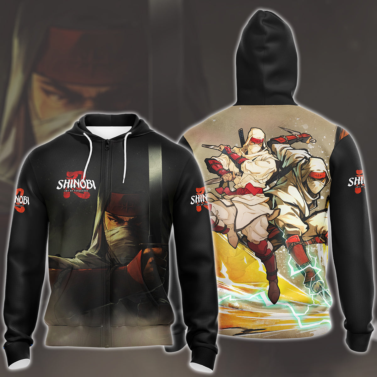Shinobi: Art of Vengeance Video Game All Over Printed T-shirt Tank Top Zip Hoodie Pullover Hoodie Hawaiian Shirt Beach Shorts Joggers