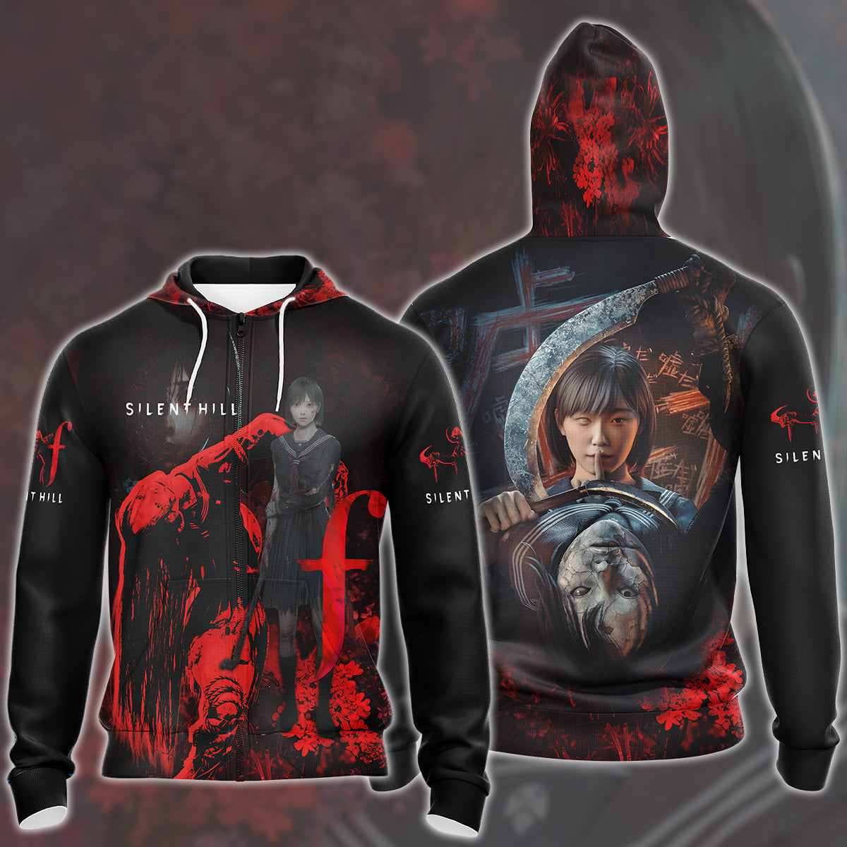 Silent Hill F Video Game All Over Printed T-shirt Tank Top Zip Hoodie Pullover Hoodie Hawaiian Shirt Beach Shorts Joggers Zip Hoodie