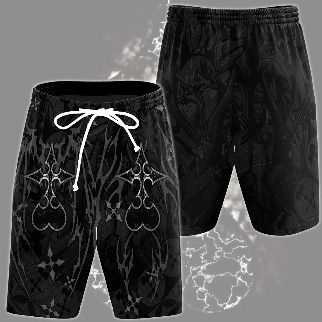 Kingdom Hearts Symbols The Nobody Sigil Video Game All Over Printed T-shirt Tank Top Zip Hoodie Pullover Hoodie Hawaiian Shirt Beach Shorts Joggers