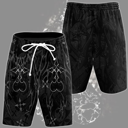 Kingdom Hearts Symbols The Nobody Sigil Video Game All Over Printed T-shirt Tank Top Zip Hoodie Pullover Hoodie Hawaiian Shirt Beach Shorts Joggers