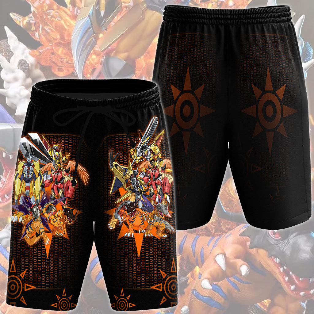 Digimon Greymon Evolution Video Game All Over Printed T-shirt Tank Top Zip Hoodie Pullover Hoodie Hawaiian Shirt Beach Shorts Joggers Beach Shorts S