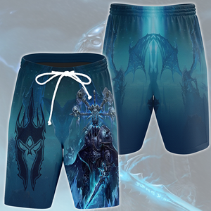 World Of Warcraft Arthas The Lich King Video Game All Over Printed T-shirt Tank Top Zip Hoodie Pullover Hoodie Hawaiian Shirt Beach Shorts Joggers Beach Shorts S 