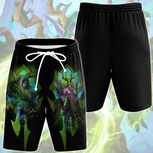 World Of Warcraft Malfurion Stormrage Video Game All Over Printed T-shirt Tank Top Zip Hoodie Pullover Hoodie Hawaiian Shirt Beach Shorts Joggers Beach Shorts S