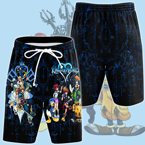 Kingdom Hearts Characters Video Game All Over Printed T-shirt Tank Top Zip Hoodie Pullover Hoodie Hawaiian Shirt Beach Shorts Joggers Beach Shorts S