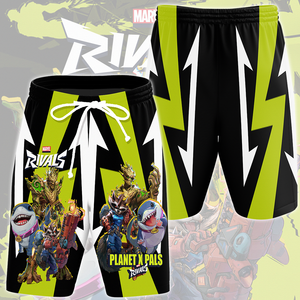 Marvel Rivals - Planet X Pals Video Game All Over Printed T-shirt Tank Top Zip Hoodie Pullover Hoodie Hawaiian Shirt Beach Shorts Joggers Beach Shorts S 