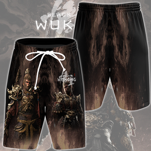 Black Myth: Wukong Video Game All Over Printed T-shirt Tank Top Zip Hoodie Pullover Hoodie Hawaiian Shirt Beach Shorts Joggers Beach Shorts S 