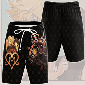 Kingdom Hearts Roxas and Xion Video Game All Over Printed T-shirt Tank Top Zip Hoodie Pullover Hoodie Hawaiian Shirt Beach Shorts Joggers Beach Shorts S