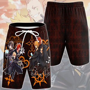 Kingdom Hearts Roxas, Axel and Xion (Sea-salt Ice Cream trio) Video Game All Over Printed T-shirt Tank Top Zip Hoodie Pullover Hoodie Hawaiian Shirt Beach Shorts Joggers Beach Shorts S