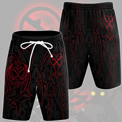 Kingdom Hearts Symbols The Heartless Emblem Video Game All Over Printed T-shirt Tank Top Zip Hoodie Pullover Hoodie Hawaiian Shirt Beach Shorts Joggers
