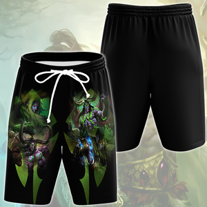 World Of Warcraft Stormrage Brothers - Illidan Stormrage, Malfurion Stormrage Video Game All Over Printed T-shirt Tank Top Zip Hoodie Pullover Hoodie Hawaiian Shirt Beach Shorts Joggers Beach Shorts S