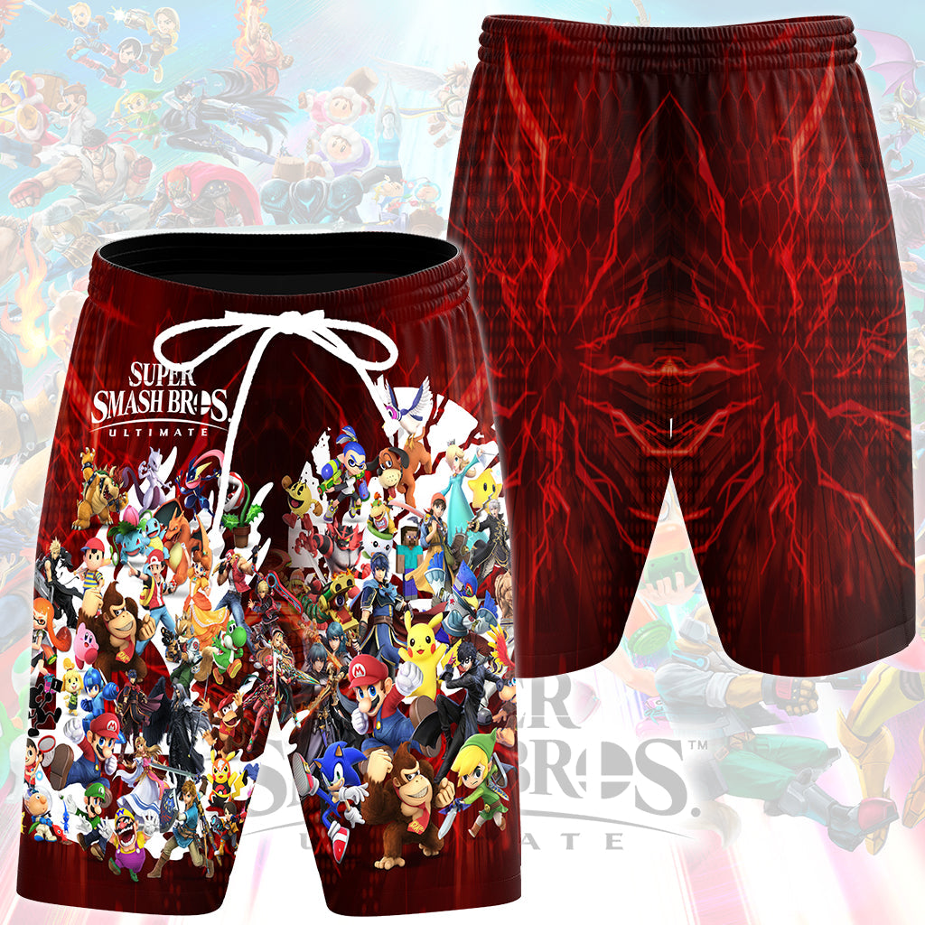 Super Smash Bros. Ultimate Video Game All Over Printed T-shirt Tank Top Zip Hoodie Pullover Hoodie Hawaiian Shirt Beach Shorts Joggers Beach Shorts