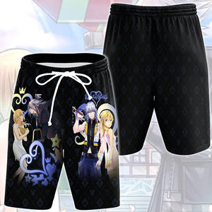 Kingdom Hearts Riku and Namine Video Game All Over Printed T-shirt Tank Top Zip Hoodie Pullover Hoodie Hawaiian Shirt Beach Shorts Joggers Beach Shorts S