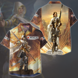 Magic: The Gathering Elspeth Tirel Video Game All Over Printed T-shirt Tank Top Zip Hoodie Pullover Hoodie Hawaiian Shirt Beach Shorts Joggers Hawaiian Shirt S 