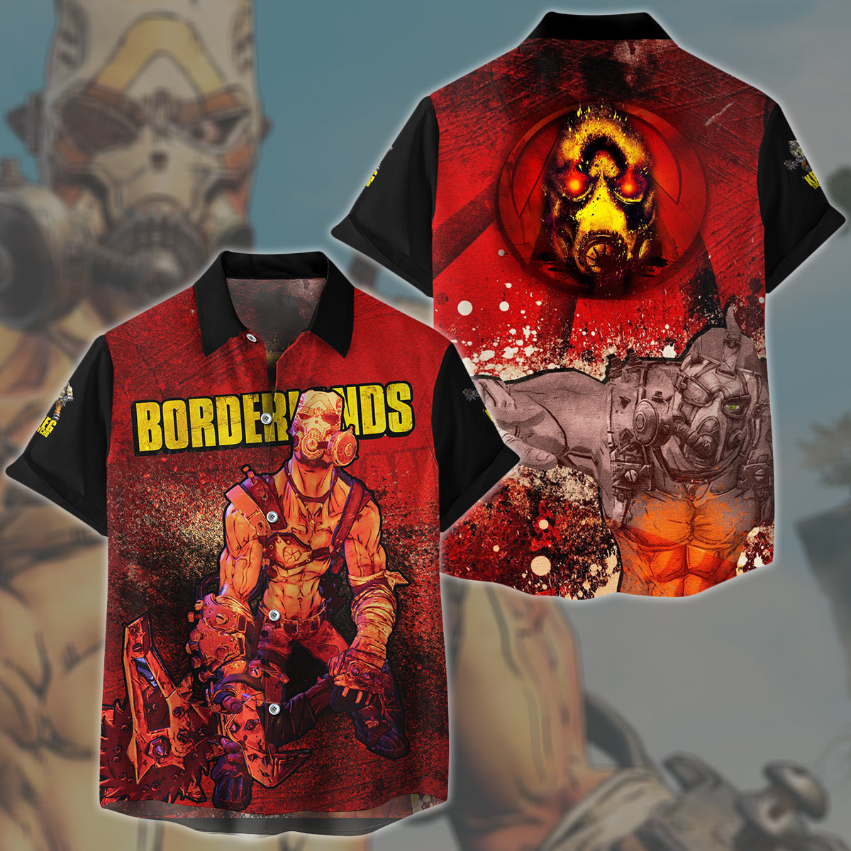 Borderlands Krieg Video Game All Over Printed T-shirt Tank Top Zip Hoodie Pullover Hoodie Hawaiian Shirt Beach Shorts Joggers Hawaiian Shirt S