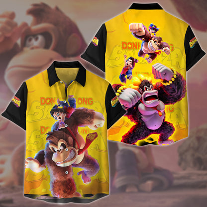 Donkey Kong Bananza Video Game All Over Printed T-shirt Tank Top Zip Hoodie Pullover Hoodie Hawaiian Shirt Beach Shorts Joggers
