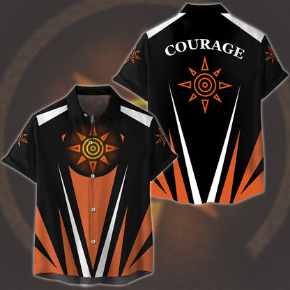 Digimon Crest Of Courage Video Game All Over Printed T-shirt Tank Top Zip Hoodie Pullover Hoodie Hawaiian Shirt Beach Shorts Joggers