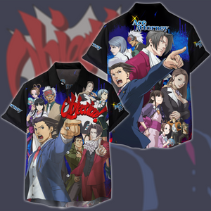 Phoenix Wright Ace Attorney Video Game All Over Printed T-shirt Tank Top Zip Hoodie Pullover Hoodie Hawaiian Shirt Beach Shorts Joggers Hawaiian Shirt S 