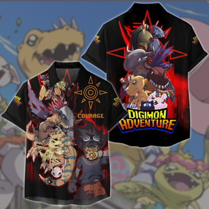 Digimon Video Game All Over Printed T-shirt Tank Top Zip Hoodie Pullover Hoodie Hawaiian Shirt Beach Shorts Joggers Hawaiian Shirt S 