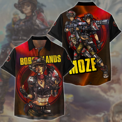 Borderlands Moze Video Game All Over Printed T-shirt Tank Top Zip Hoodie Pullover Hoodie Hawaiian Shirt Beach Shorts Joggers Hawaiian Shirt S