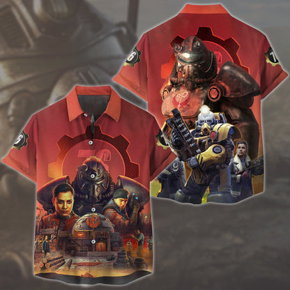 Fallout 76 Video Game All Over Printed T-shirt Tank Top Zip Hoodie Pullover Hoodie Hawaiian Shirt Beach Shorts Joggers Hawaiian Shirt