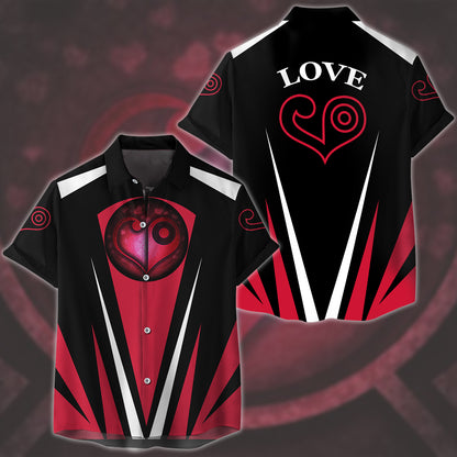 Digimon The Crest Of Love Video Game All Over Printed T-shirt Tank Top Zip Hoodie Pullover Hoodie Hawaiian Shirt Beach Shorts Joggers