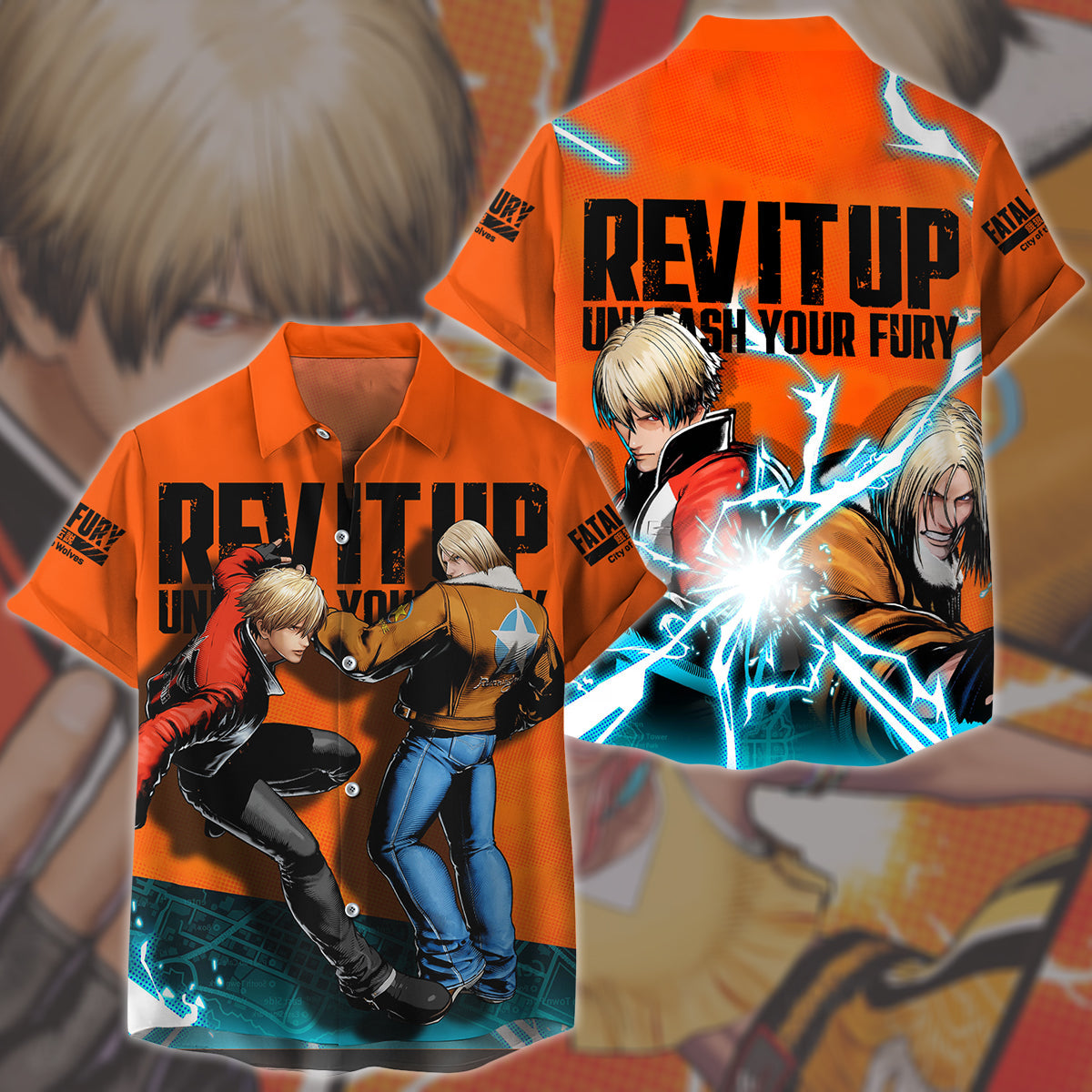 Fatal Fury: City of the Wolves Video Game All Over Printed T-shirt Tank Top Zip Hoodie Pullover Hoodie Hawaiian Shirt Beach Shorts Joggers