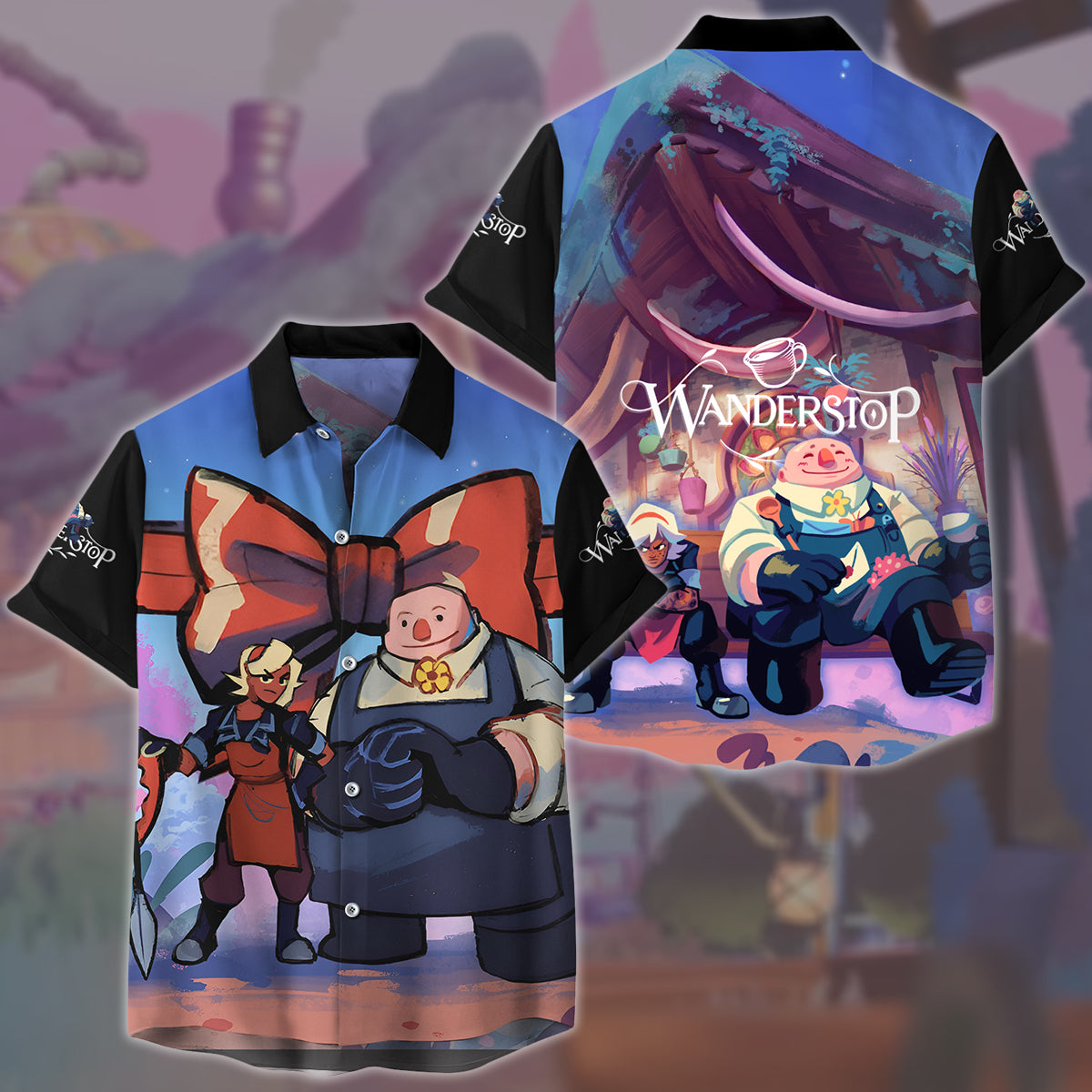 Wanderstop Video Game All Over Printed T-shirt Tank Top Zip Hoodie Pullover Hoodie Hawaiian Shirt Beach Shorts Joggers
