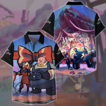 Wanderstop Video Game All Over Printed T-shirt Tank Top Zip Hoodie Pullover Hoodie Hawaiian Shirt Beach Shorts Joggers