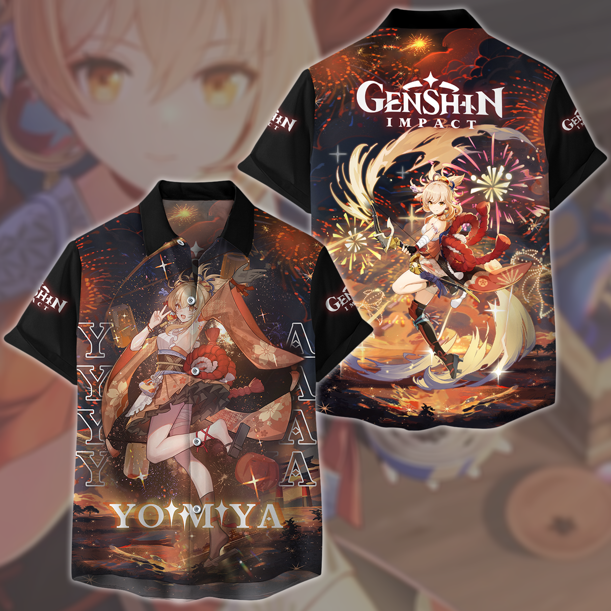 Genshin Impact Yoimiya Video Game All Over Printed T-shirt Tank Top Zi -  MoveekBuddyShop