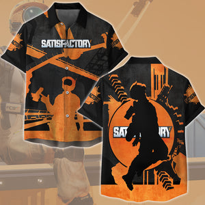 Satisfactory Video Game All Over Printed T-shirt Tank Top Zip Hoodie Pullover Hoodie Hawaiian Shirt Beach Shorts Joggers Hawaiian Shirt S