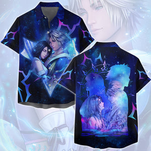 Final Fantasy Tidus & Yuna Video Game All Over Printed T-shirt Tank Top Zip Hoodie Pullover Hoodie Hawaiian Shirt Beach Shorts Joggers Hawaiian Shirt S