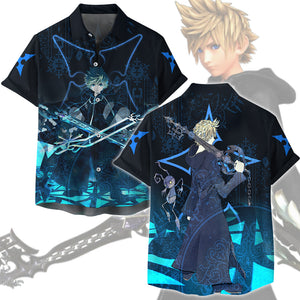 Kingdom Hearts Roxas Video Game All Over Printed T-shirt Tank Top Zip Hoodie Pullover Hoodie Hawaiian Shirt Beach Shorts Joggers Hawaiian Shirt S