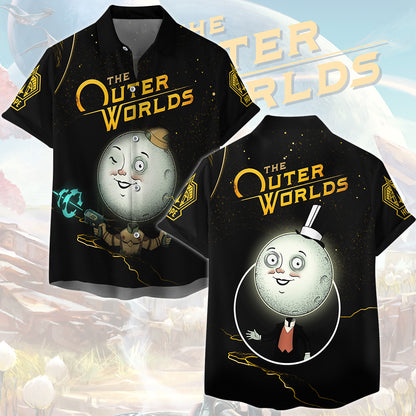 The Outer Worlds Video Game All Over Printed T-shirt Tank Top Zip Hoodie Pullover Hoodie Hawaiian Shirt Beach Shorts Joggers Hawaiian Shirt S