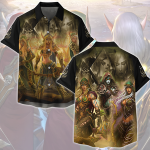 World Of Warcraft The Windrunner Sisters - Alleria, Sylvanas, Vereesa Video Game All Over Printed T-shirt Tank Top Zip Hoodie Pullover Hoodie Hawaiian Shirt Beach Shorts Joggers Hawaiian Shirt S