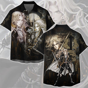 Alucard Castlevania: Symphony of the Night Video Game All Over Printed T-shirt Tank Top Zip Hoodie Pullover Hoodie Hawaiian Shirt Beach Shorts Joggers Hawaiian Shirt S