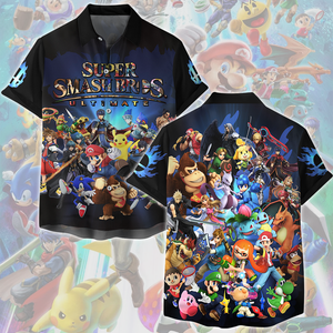 Super Smash Bros. Ultimate Video Game All Over Printed T-shirt Tank Top Zip Hoodie Pullover Hoodie Hawaiian Shirt Beach Shorts Joggers Hawaiian Shirt S