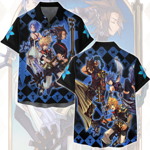 Kingdom Hearts Terra, Ventus and Aqua (Wayfinder trio) Video Game All Over Printed T-shirt Tank Top Zip Hoodie Pullover Hoodie Hawaiian Shirt Beach Shorts Joggers Hawaiian Shirt S