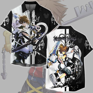 Kingdom Hearts Sora Video Game All Over Printed T-shirt Tank Top Zip Hoodie Pullover Hoodie Hawaiian Shirt Beach Shorts Joggers Hawaiian Shirt S