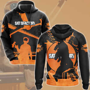 Satisfactory Video Game All Over Printed T-shirt Tank Top Zip Hoodie Pullover Hoodie Hawaiian Shirt Beach Shorts Joggers Hoodie S