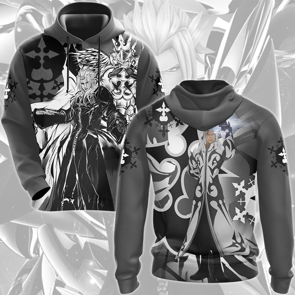 Kingdom Hearts Xemnas Video Game All Over Printed T-shirt Tank Top Zip Hoodie Pullover Hoodie Hawaiian Shirt Beach Shorts Joggers Hoodie S