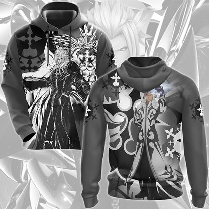 Kingdom Hearts Xemnas Video Game All Over Printed T-shirt Tank Top Zip Hoodie Pullover Hoodie Hawaiian Shirt Beach Shorts Joggers Hoodie S
