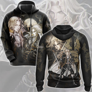 Alucard Castlevania: Symphony of the Night Video Game All Over Printed T-shirt Tank Top Zip Hoodie Pullover Hoodie Hawaiian Shirt Beach Shorts Joggers Hoodie S