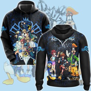 Kingdom Hearts Characters Video Game All Over Printed T-shirt Tank Top Zip Hoodie Pullover Hoodie Hawaiian Shirt Beach Shorts Joggers Hoodie S