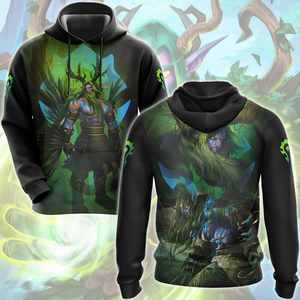 World Of Warcraft Malfurion Stormrage Video Game All Over Printed T-shirt Tank Top Zip Hoodie Pullover Hoodie Hawaiian Shirt Beach Shorts Joggers Hoodie S