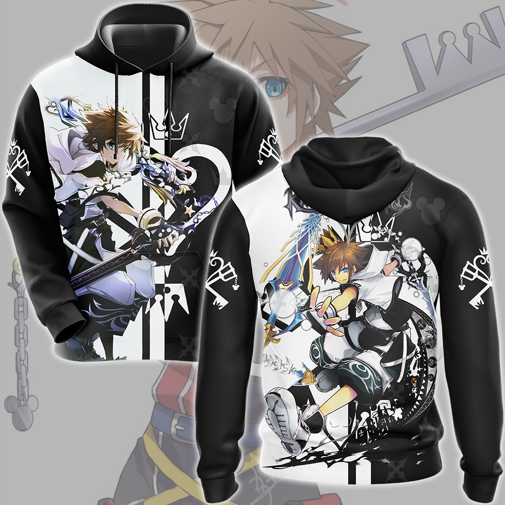 Kingdom Hearts Sora Video Game All Over Printed T-shirt Tank Top Zip Hoodie Pullover Hoodie Hawaiian Shirt Beach Shorts Joggers Hoodie S
