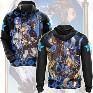 Kingdom Hearts Terra, Ventus and Aqua (Wayfinder trio) Video Game All Over Printed T-shirt Tank Top Zip Hoodie Pullover Hoodie Hawaiian Shirt Beach Shorts Joggers Hoodie S