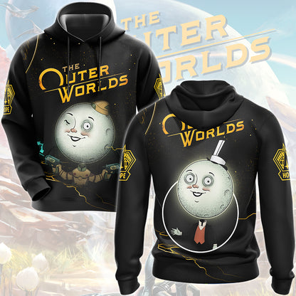 The Outer Worlds Video Game All Over Printed T-shirt Tank Top Zip Hoodie Pullover Hoodie Hawaiian Shirt Beach Shorts Joggers Hoodie S