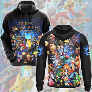 Super Smash Bros. Ultimate Video Game All Over Printed T-shirt Tank Top Zip Hoodie Pullover Hoodie Hawaiian Shirt Beach Shorts Joggers Hoodie S